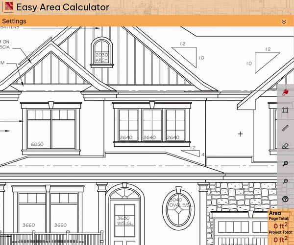 Paint bucket tool filling a blueprint area